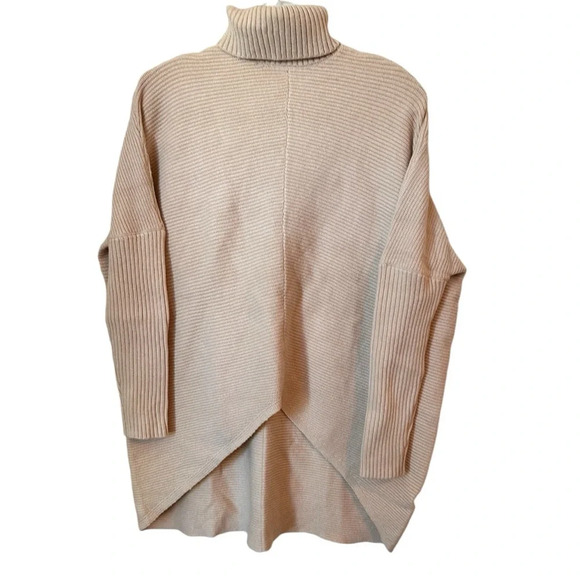 Womens Oversized Turtleneck Batwing Long Sleeve Casual Cozy Baggy Knit Pullover - Picture 4 of 5